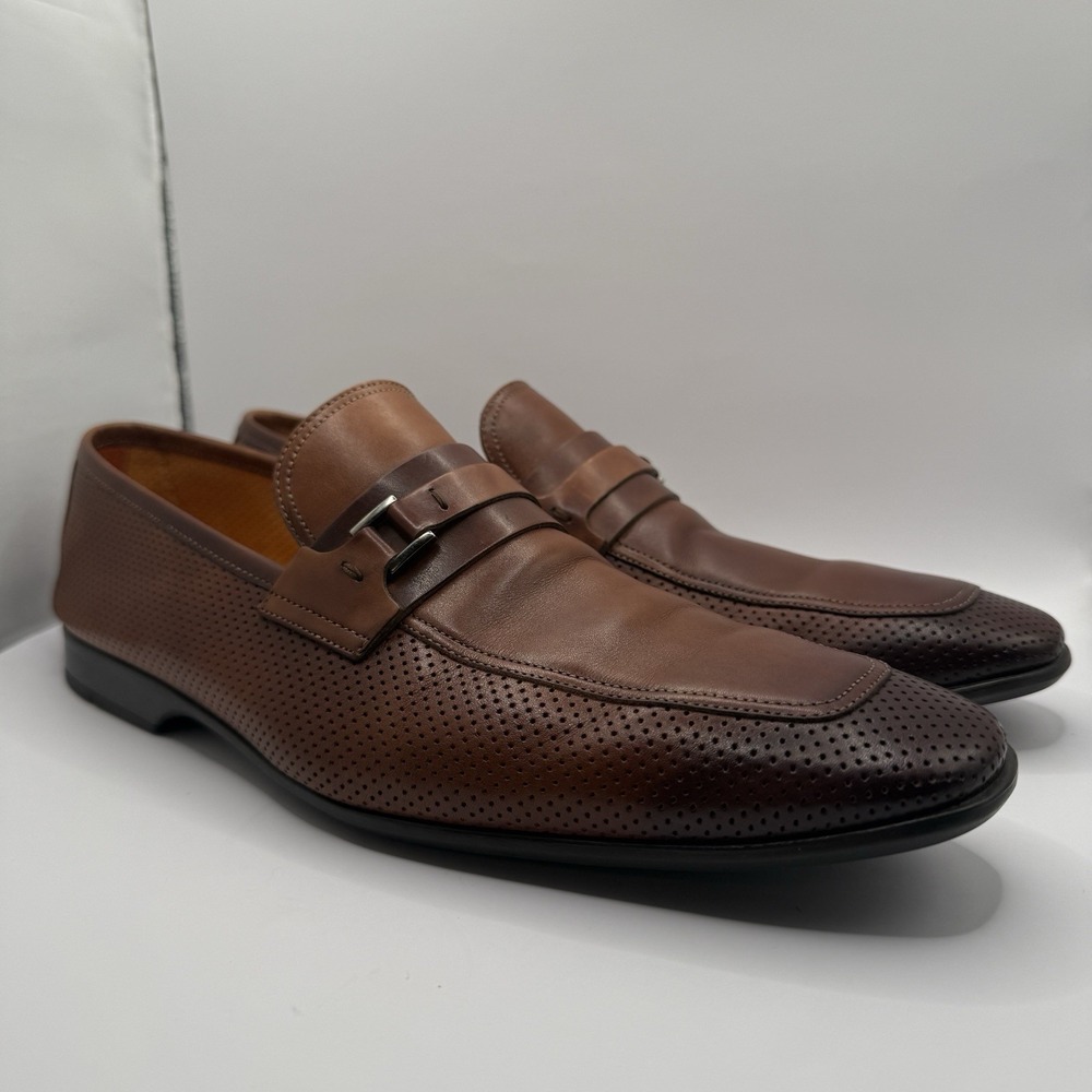 Magnanni Cognac Salas Men's Dress Shoe Size 8.5 M Style 19232 EUC - Picture 2 of 12